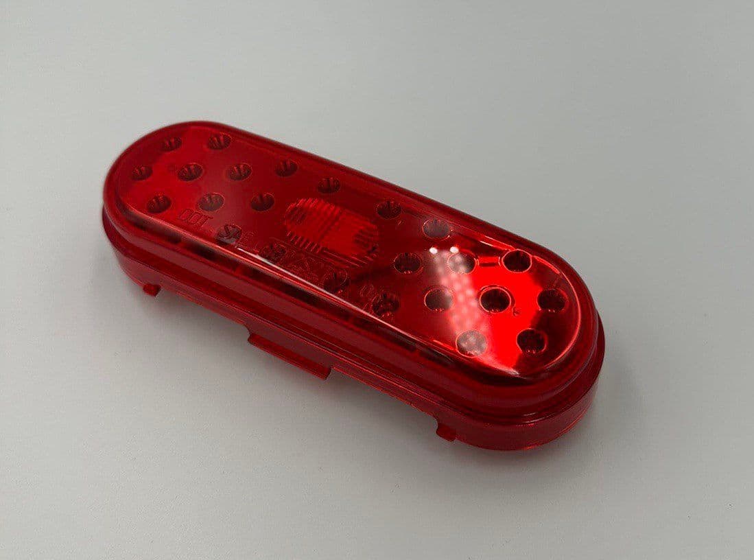 60250R Red LED Stop/Turn/Tail Truck Lamp — Oval, DOT Compliant